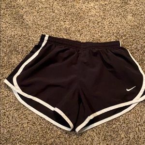 Black and white Nike shorts